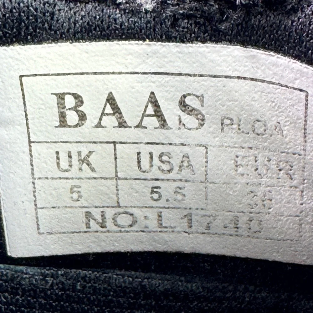 BAAS PLOA Mens Size 5.5 Black Orange Athletic Trail Running Shoes Sneakers
